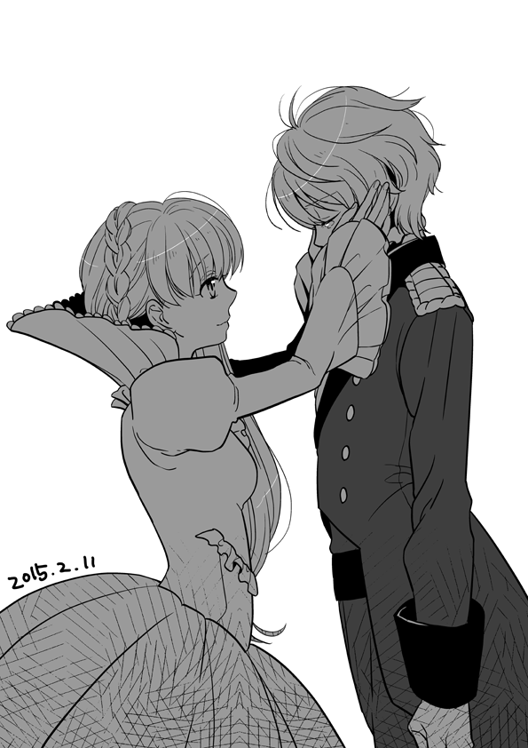 slaine troyard and asseylum vers allusia (aldnoah.zero) drawn by m2r