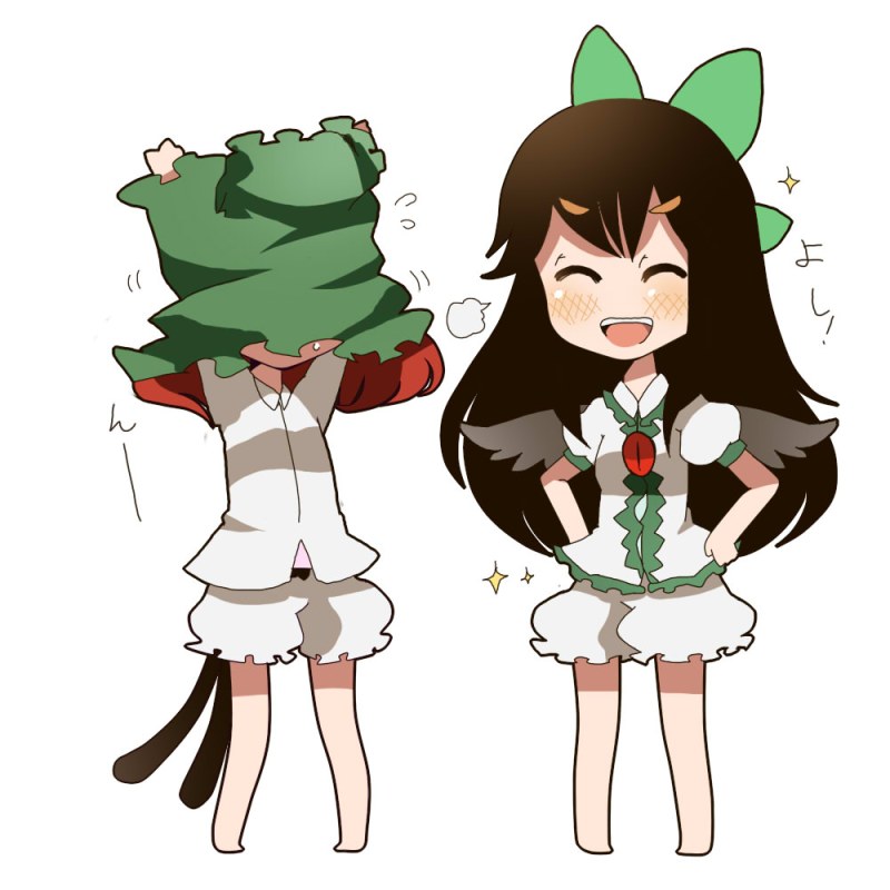 kaenbyou rin and reiuji utsuho (touhou) drawn by pote_(aonibi_kairou)