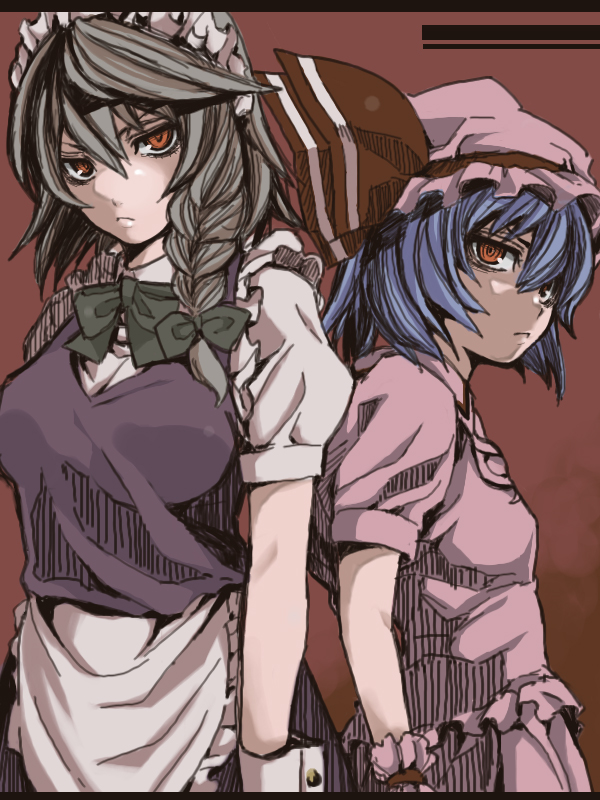 remilia scarlet and izayoi sakuya (touhou) drawn by uousa-ou