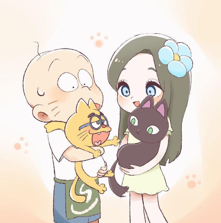 chibita, esper nyanko, flower fairy, and takahashi nozomi (osomatsu and 1 more) drawn by hinakura3
