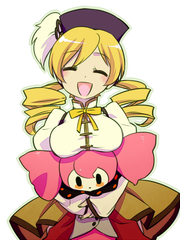 tomoe mami and charlotte (mahou shoujo madoka magica) drawn by touma_rui