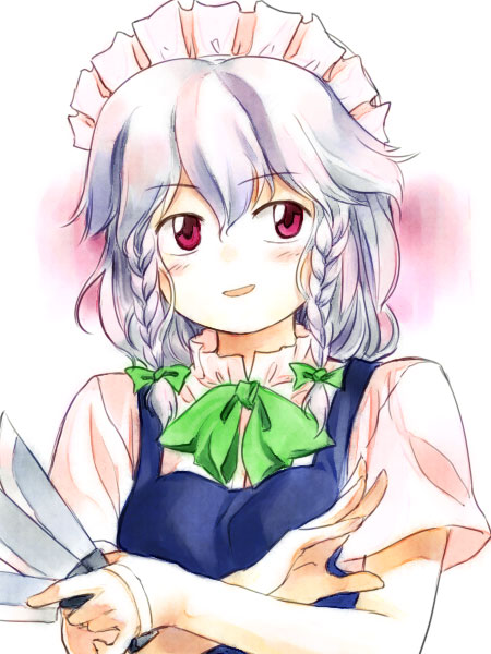 izayoi sakuya (touhou and 1 more) drawn by yuuki_keisuke