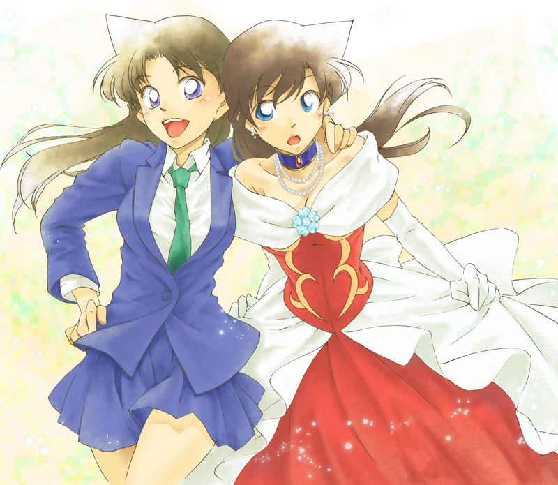 mouri ran and mira julietta vesparand (meitantei conan and 2 more) drawn by violetcoral