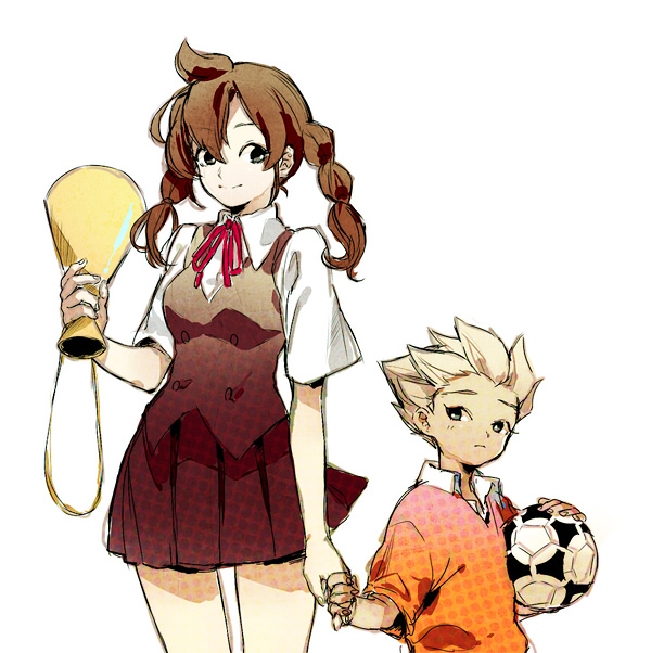gouenji shuuya and gouenji yuuka (inazuma eleven) drawn by kinatin