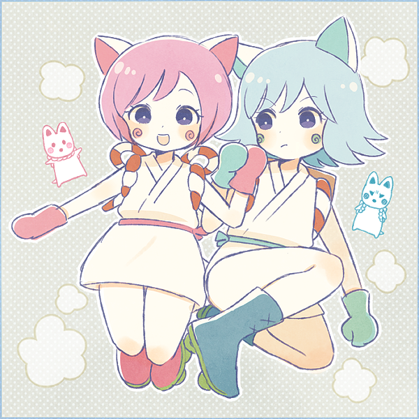 nikorinbou and okorinbou (ojarumaru) drawn by ayu_(mog)