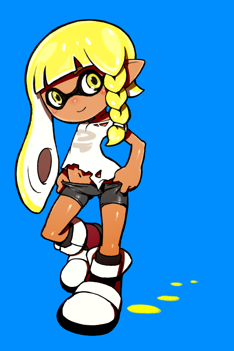 inkling player character, inkling girl, and veronika (splatoon and 1 more) drawn by beeru_(veil8801)
