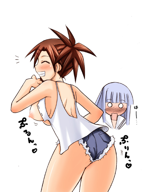 asakura kazumi and aisaka sayo (mahou sensei negima!) drawn by kamiya_ogawa