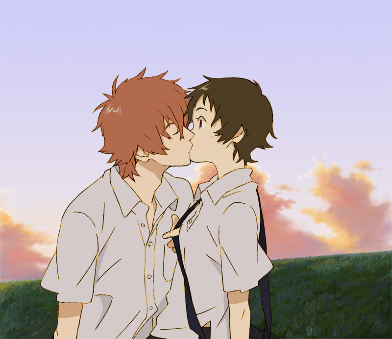 konno makoto and mamiya chiaki (toki wo kakeru shoujo) drawn by mako_(macomaco7)
