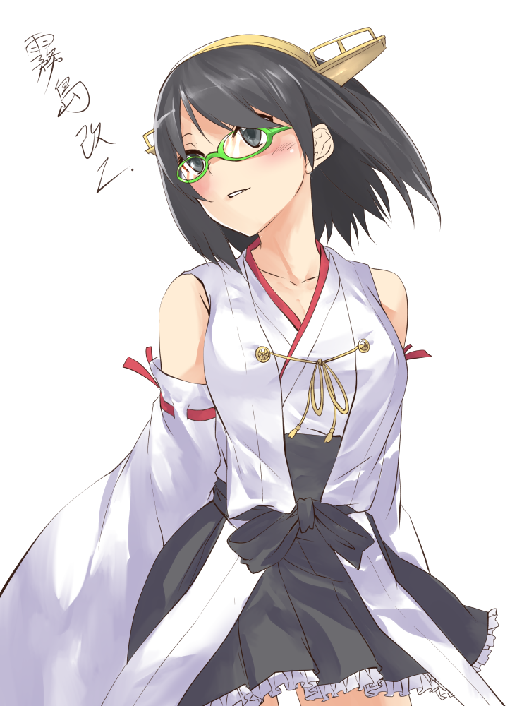 kirishima and kirishima kai ni (kantai collection) drawn by kyougoku_touya