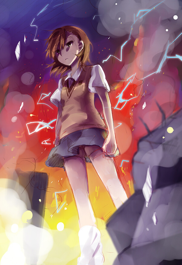 misaka mikoto (toaru majutsu no index and 1 more) drawn by aidumi