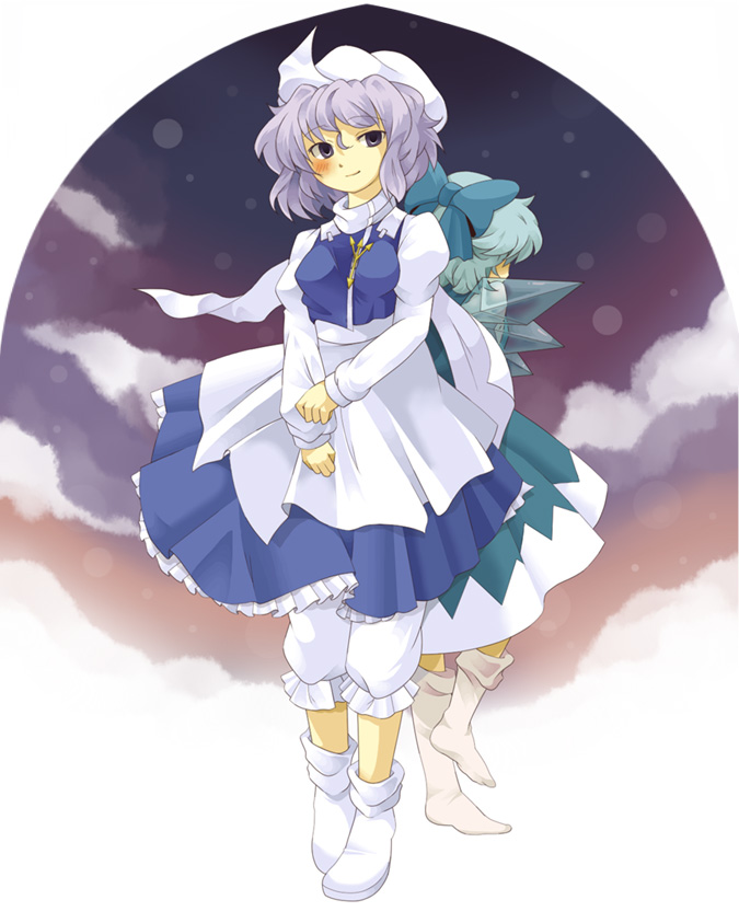 cirno and letty whiterock (touhou) drawn by no102_akio