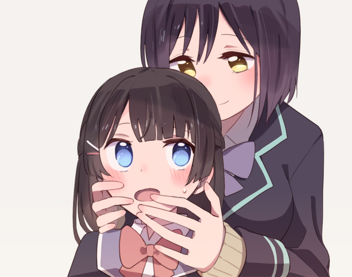 tsukino mito and shizuka rin (nijisanji) drawn by sou_(tuhut)