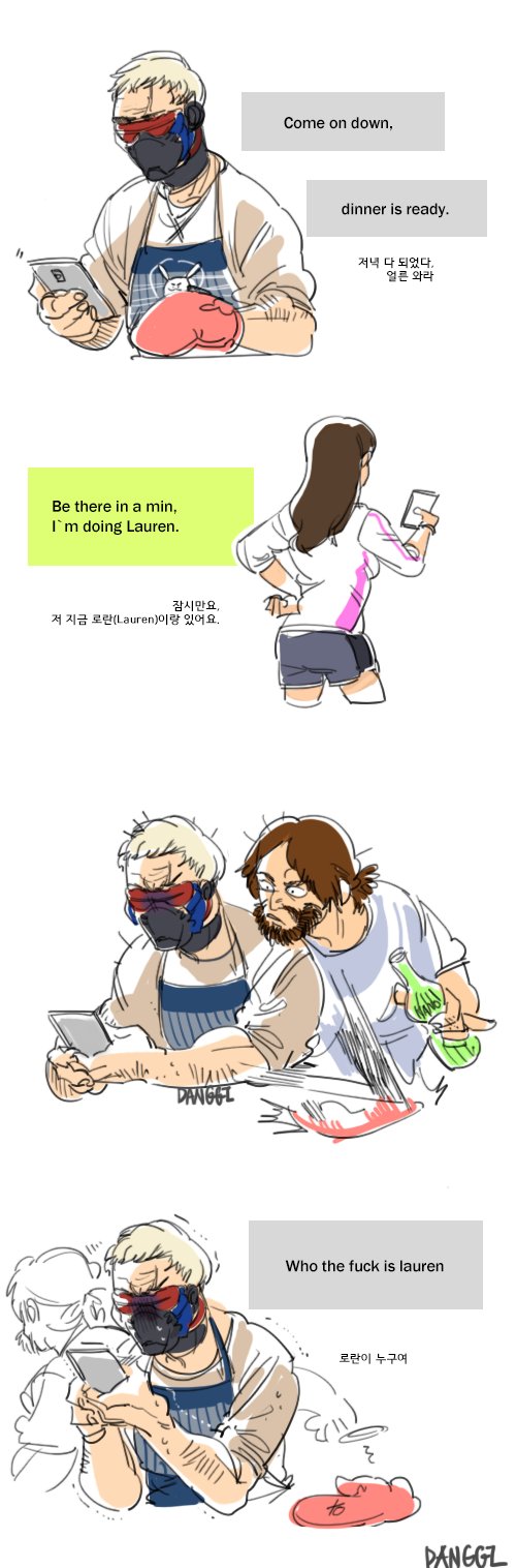 d.va, soldier: 76, and cassidy (overwatch and 1 more) drawn by danggi