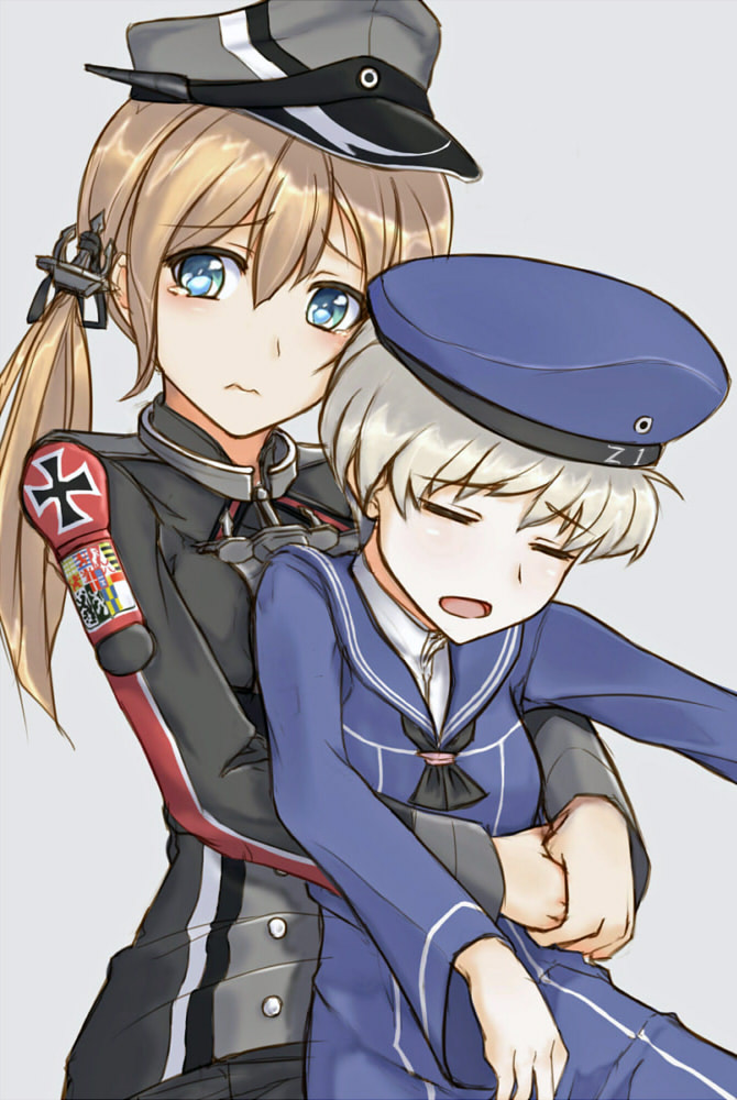 prinz eugen and z1 leberecht maass (kantai collection) drawn by pallad