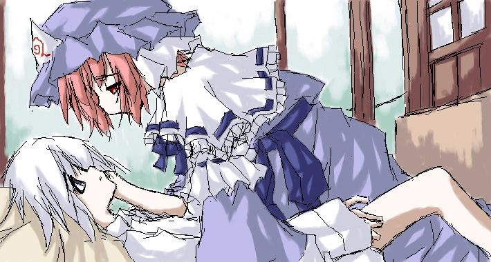 konpaku youmu and saigyouji yuyuko (touhou) drawn by sakuraba_yuuki
