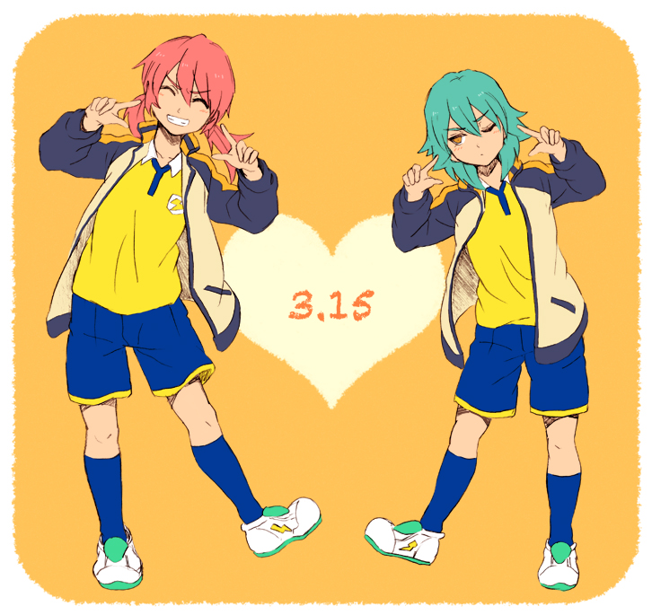 kirino ranmaru and kariya masaki (inazuma eleven and 1 more) drawn by harukaze_(tomato123)