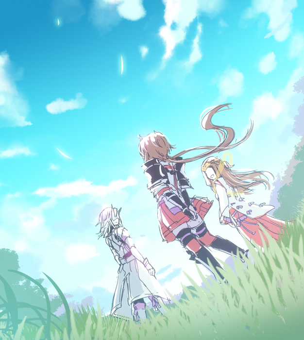 lora, jin, and fan la norne (xenoblade chronicles and 2 more) drawn by mizuki_riko