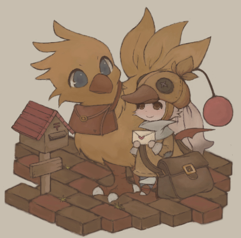moogle (final fantasy and 2 more) drawn by kanakanapo