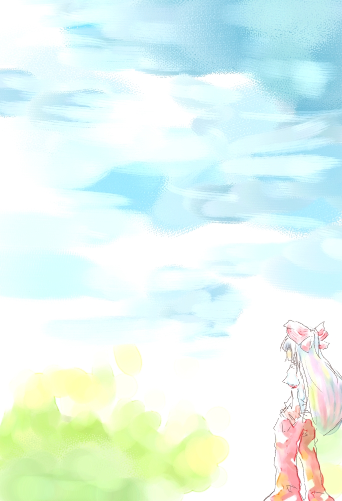 fujiwara no mokou (touhou) drawn by sukuna-bikona_(tokoyo_no_higashi)
