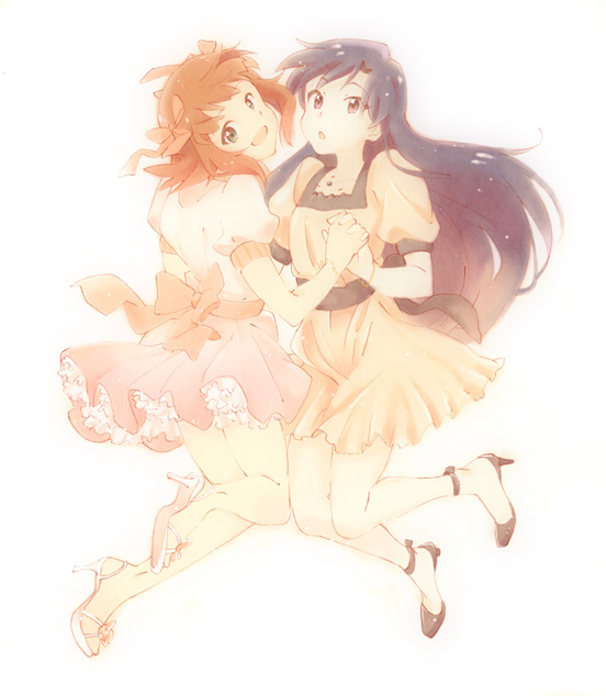 kisaragi chihaya and amami haruka (idolmaster) drawn by hayato_(meromoni)