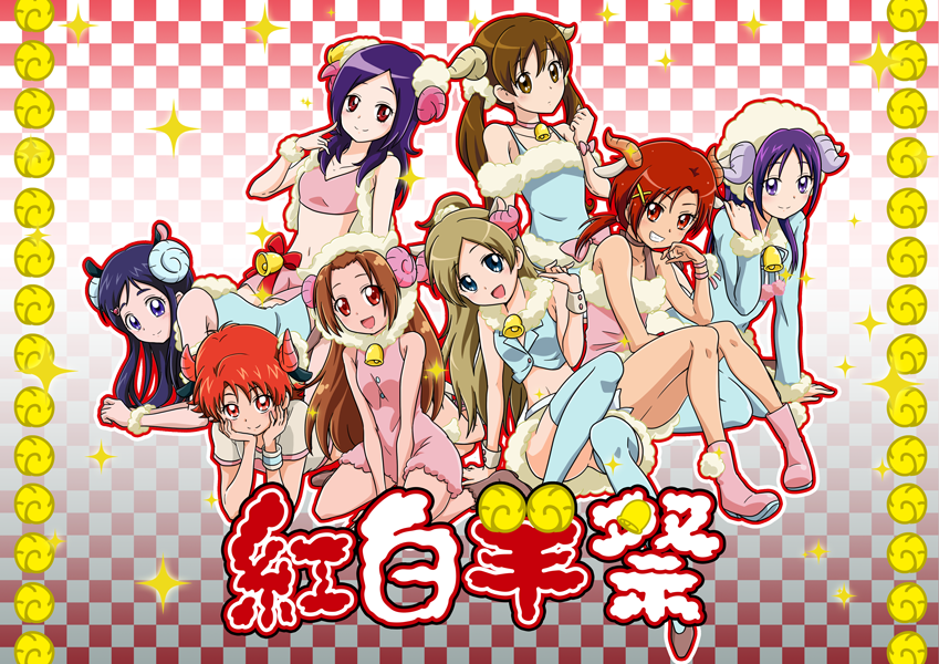 hino akane, minamino kanade, yukishiro honoka, higashi setsuna, natsuki rin, and 3 more (precure and 10 more) drawn by nita_(onakatohoppe)
