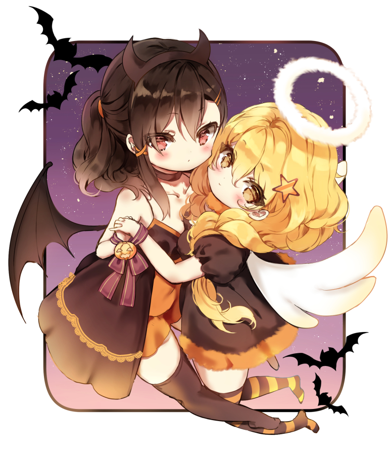 hakurei reimu and kirisame marisa (touhou) drawn by piyokichi