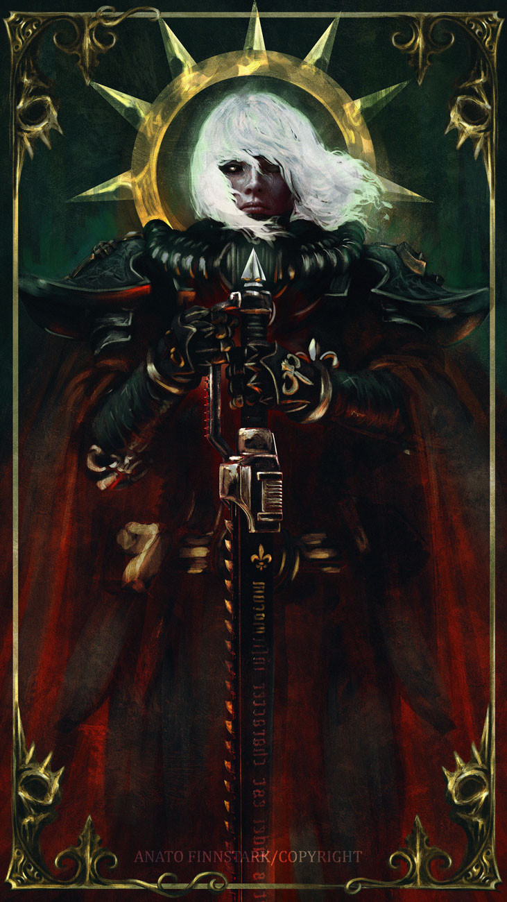 adepta sororitas (warhammer 40k) drawn by anato_finnstark