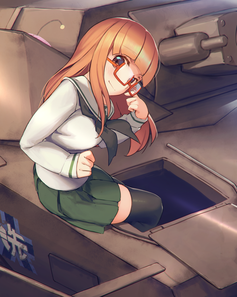 takebe saori (girls und panzer) drawn by rotix