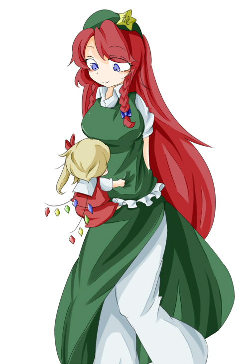 flandre scarlet and hong meiling (touhou) drawn by bacho