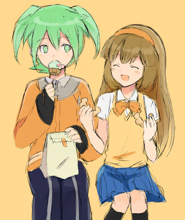 fei rune and nanobana kinako (inazuma eleven and 2 more) drawn by barufoa