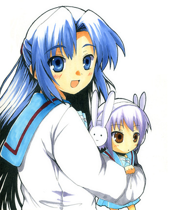 nagato yuki and asakura ryoko (suzumiya haruhi no yuuutsu and 1 more) drawn by inui_nagi