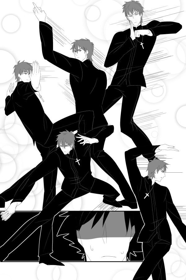 kotomine kirei and emiya kiritsugu (fate and 3 more) drawn by rui_(o-rui)