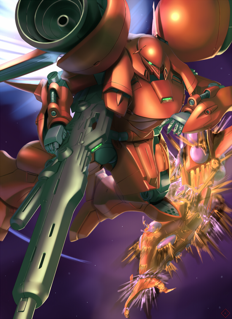 gerbera tetra and gwaden (gundam and 1 more) drawn by raybar