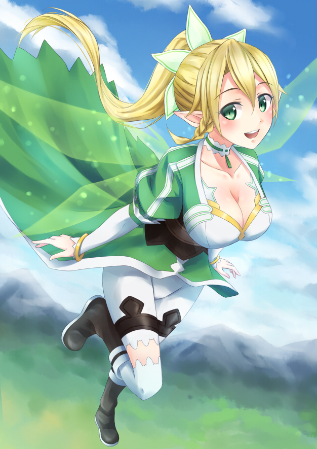 leafa (sword art online) drawn by aoi_usagi