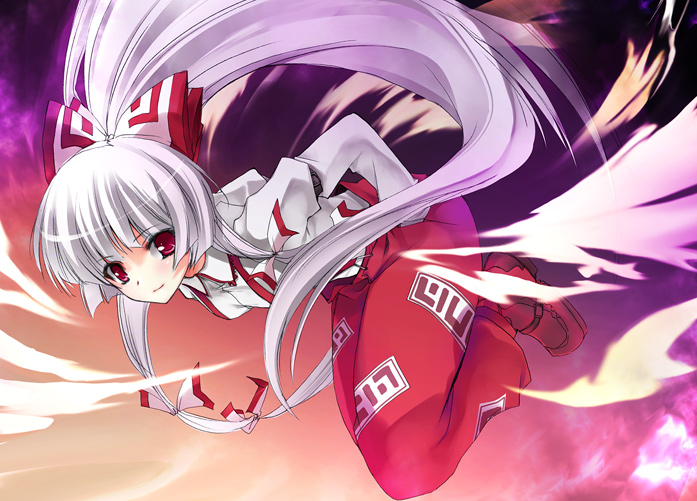 fujiwara no mokou (touhou) drawn by won_(az_hybrid)