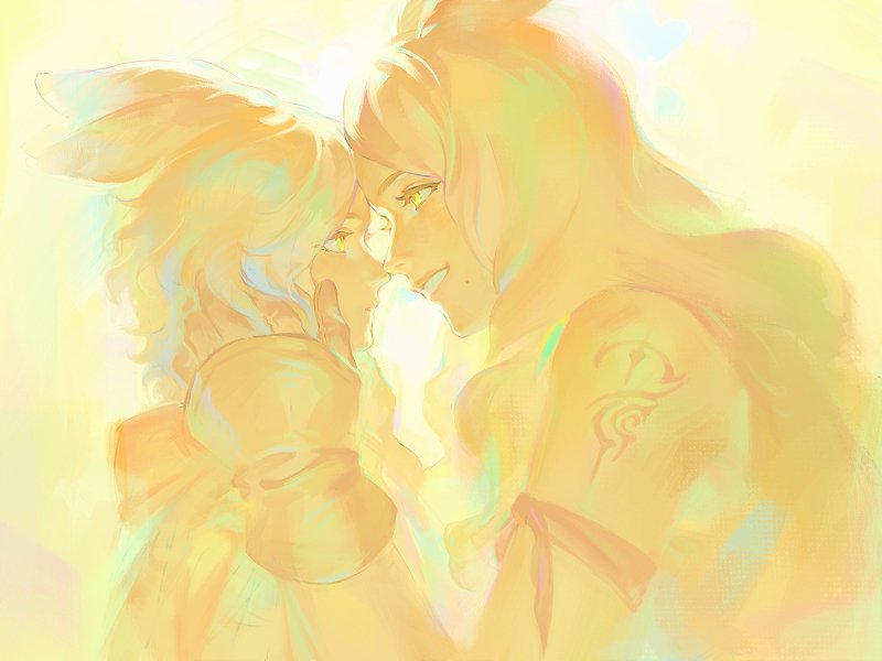 erenville and cahciua (final fantasy and 1 more) drawn by hebi86070749