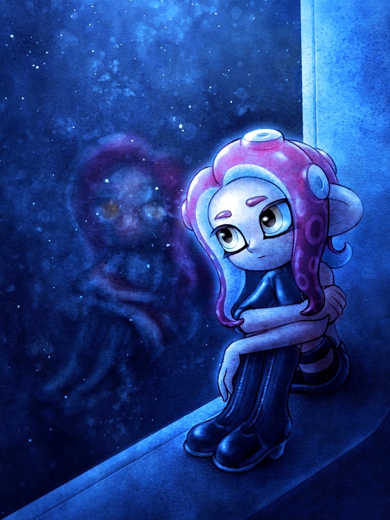 agent 8 (splatoon and 2 more) drawn by mustard_pudding