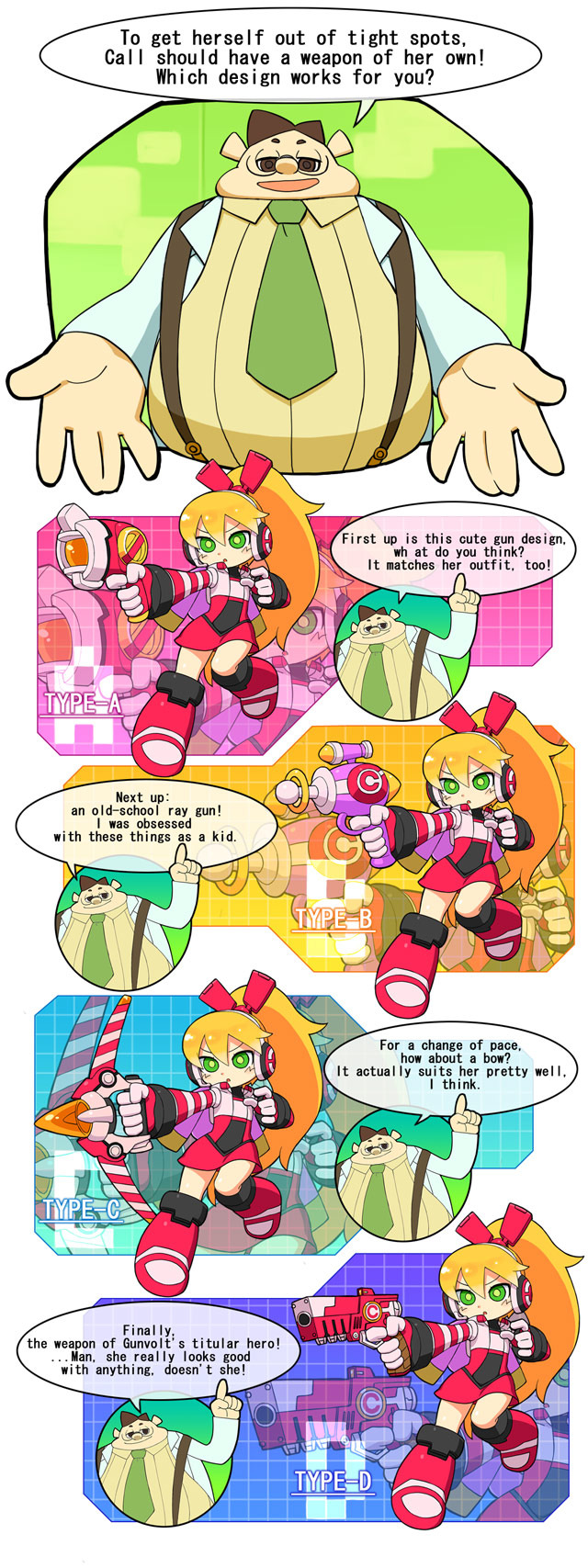 call, call f, and souichirou sanda (azure striker gunvolt and 2 more)