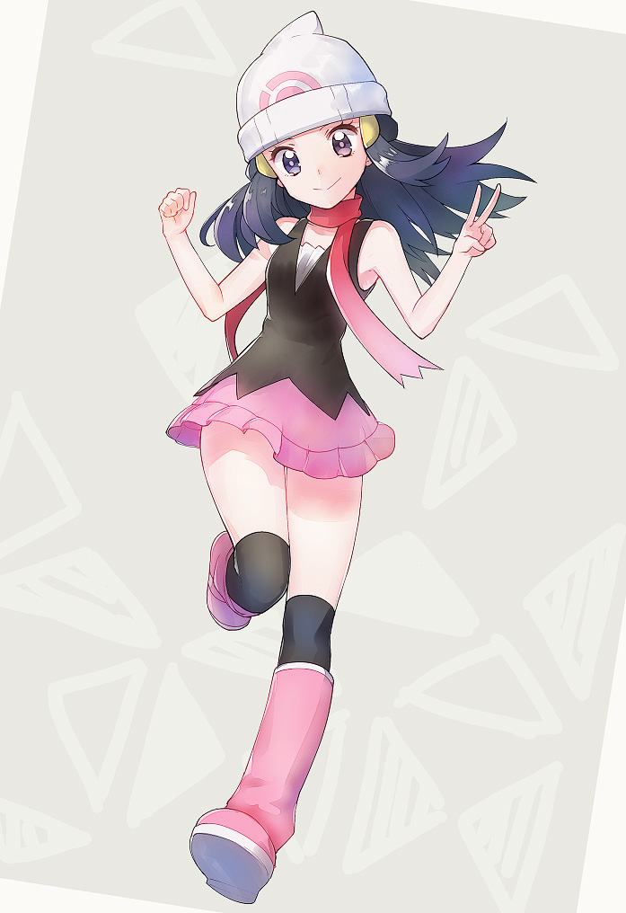 dawn (pokemon and 1 more) drawn by kurochiroko