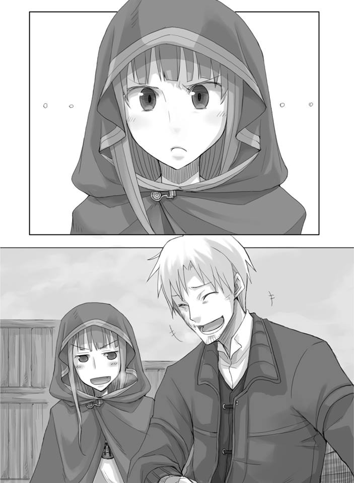 holo and craft lawrence (spice and wolf) drawn by ayakura_juu