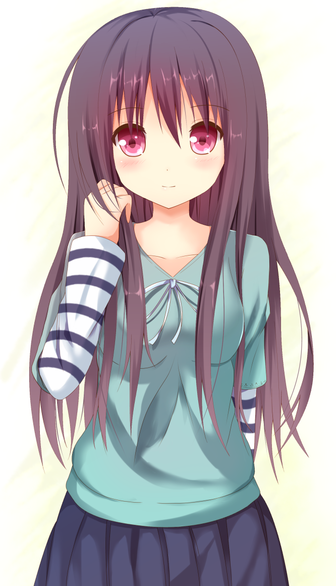 Kawaii anime girl with brown hair