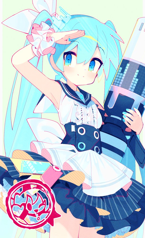 hatsune miku (blue archive and 1 more) drawn by aoi_tsuyu