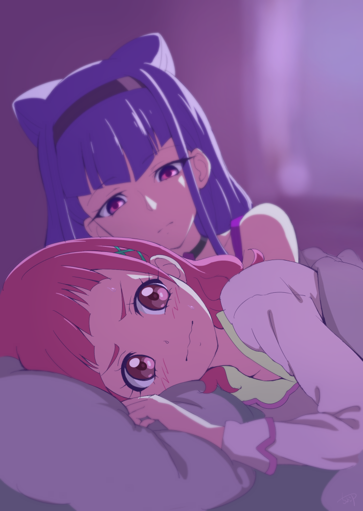nono hana and ruru amour (precure and 1 more) drawn by chocokin