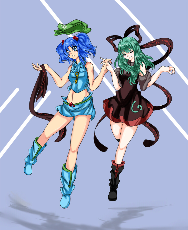 kawashiro nitori and kagiyama hina (touhou) drawn by aoshima