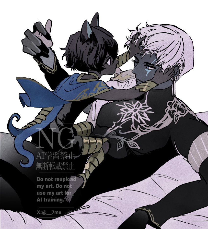 arjuna, arjuna alter, and indra (fate and 1 more) drawn by 7me