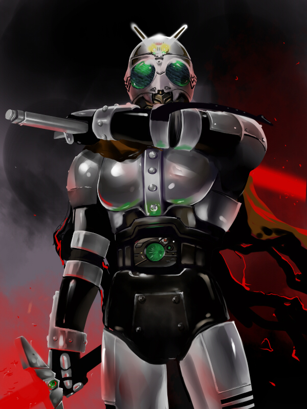 shadow moon (kamen rider and 1 more) drawn by doku_gorira