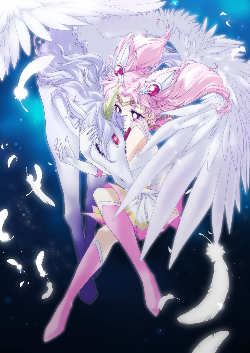 chibi usa, sailor chibi moon, super sailor chibi moon, helios, and pegasus (bishoujo senshi sailor moon and 1 more) drawn by tom_(leciel2010)