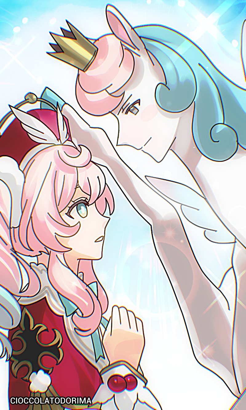 hyacine and little ica (honkai and 2 more) drawn by cioccolatodorima