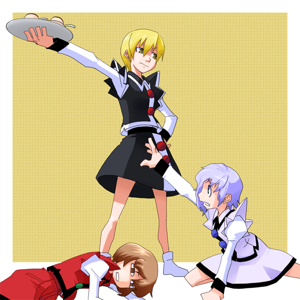 lunasa prismriver, merlin prismriver, and lyrica prismriver (touhou) drawn by kansuke_(bubuduke)