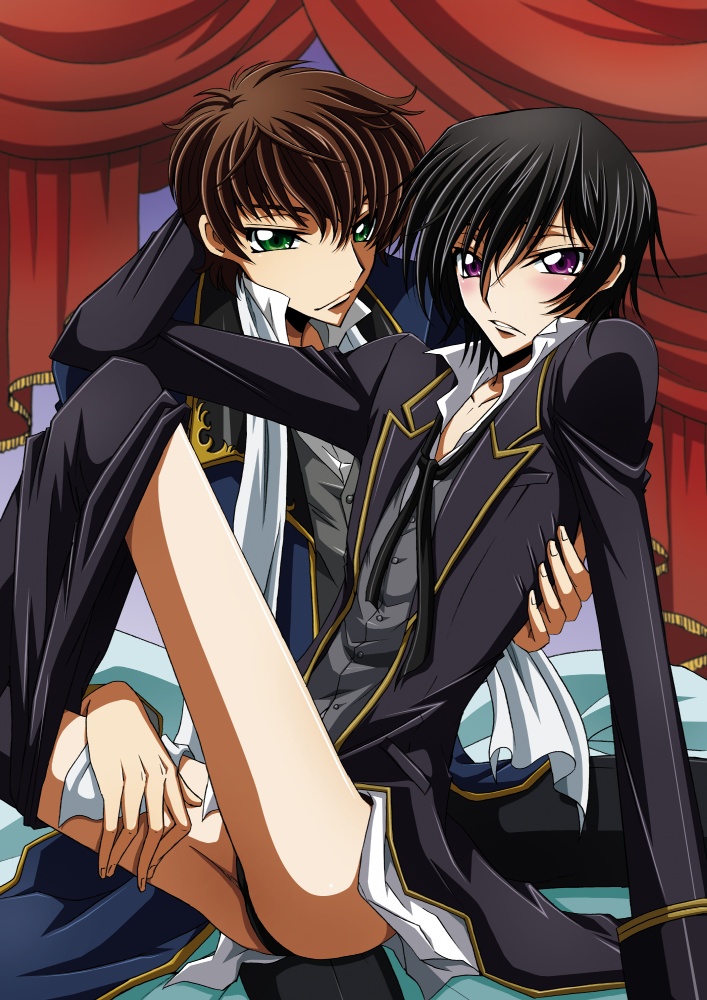 lelouch vi britannia and kururugi suzaku (code geass) drawn by tsunoda_uei